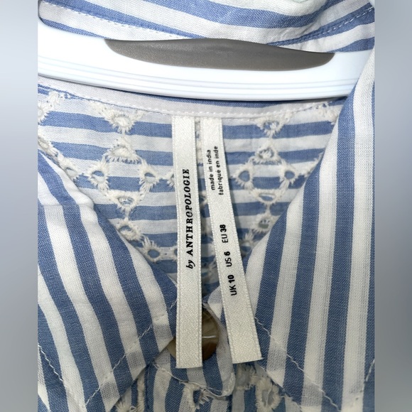 Anthropologie Kismet Shirt Dress Size 6 Eyelet
Collared Midi Pinstriped - Picture 4 of 6